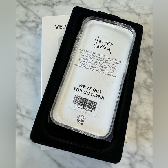 NIB iPhone 15 Pro Velvet Caviar Coffee First Clear Case - Picture 3 of 3